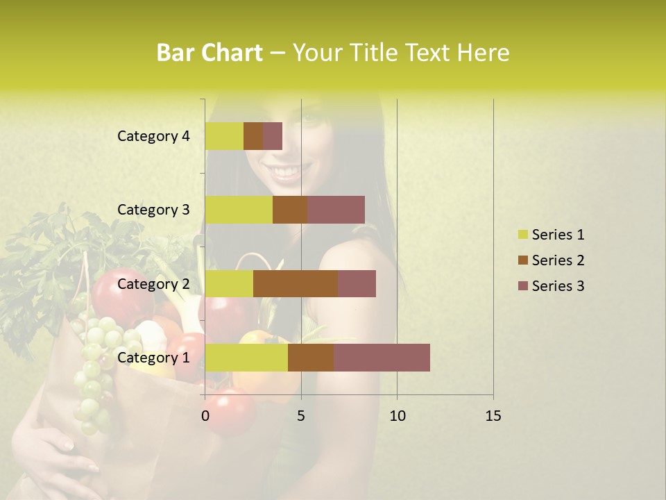 Girl With Vegetables PowerPoint Template
