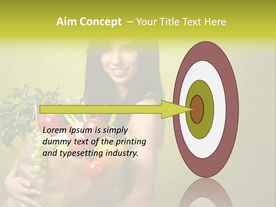 Girl With Vegetables PowerPoint Template