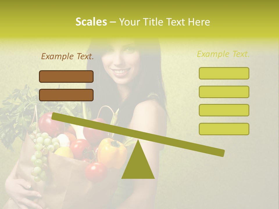 Girl With Vegetables PowerPoint Template