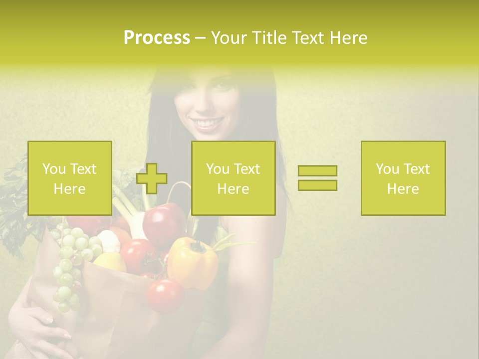 Girl With Vegetables PowerPoint Template