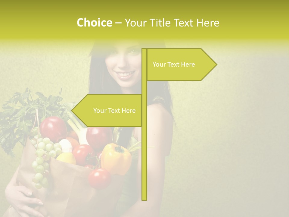 Girl With Vegetables PowerPoint Template
