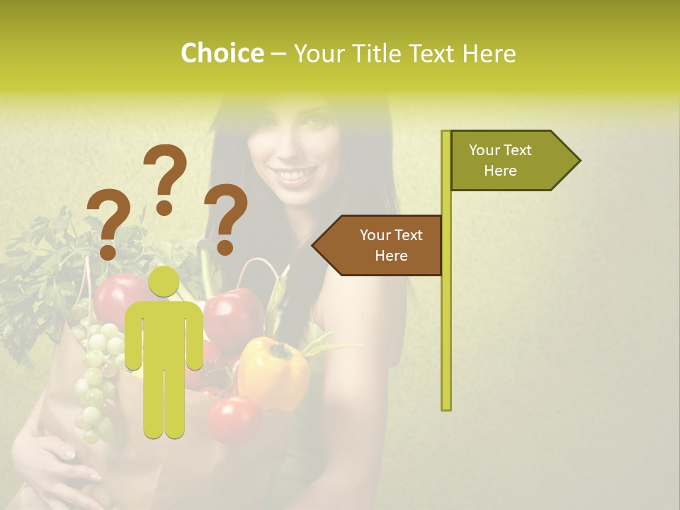 Girl With Vegetables PowerPoint Template