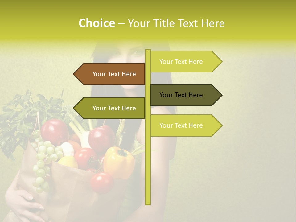 Girl With Vegetables PowerPoint Template