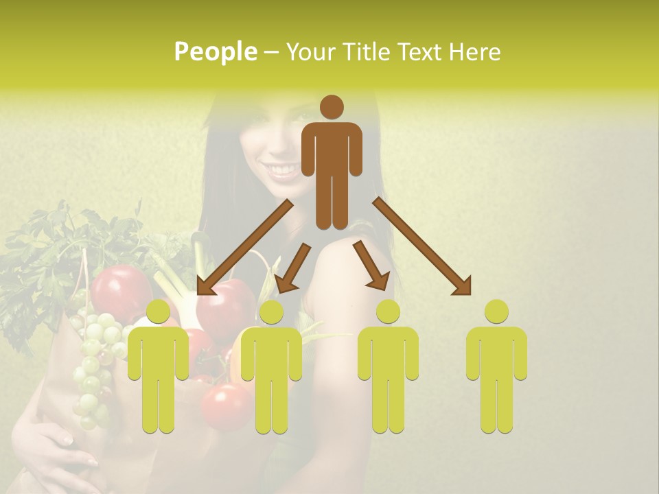 Girl With Vegetables PowerPoint Template