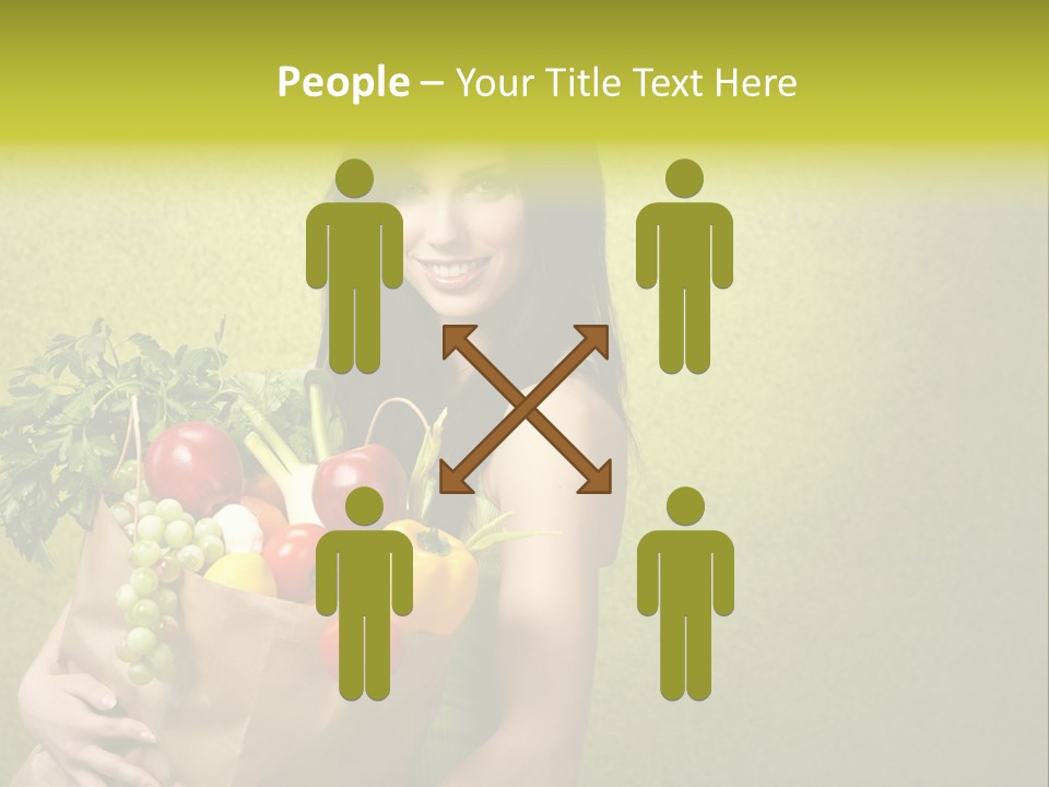 Girl With Vegetables PowerPoint Template