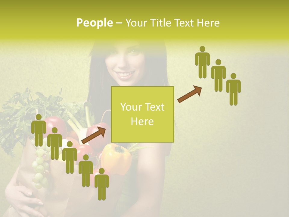 Girl With Vegetables PowerPoint Template