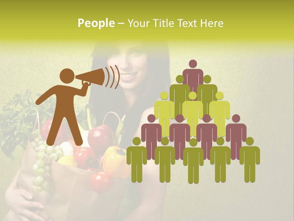 Girl With Vegetables PowerPoint Template