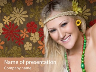 Hippie Woman PowerPoint Template