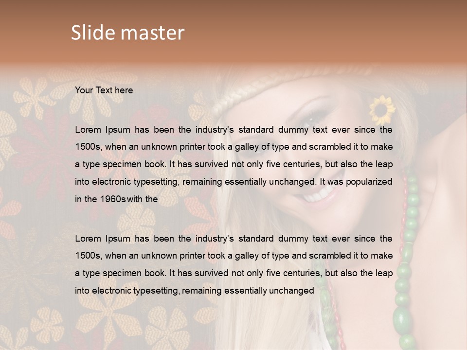 Hippie Woman PowerPoint Template