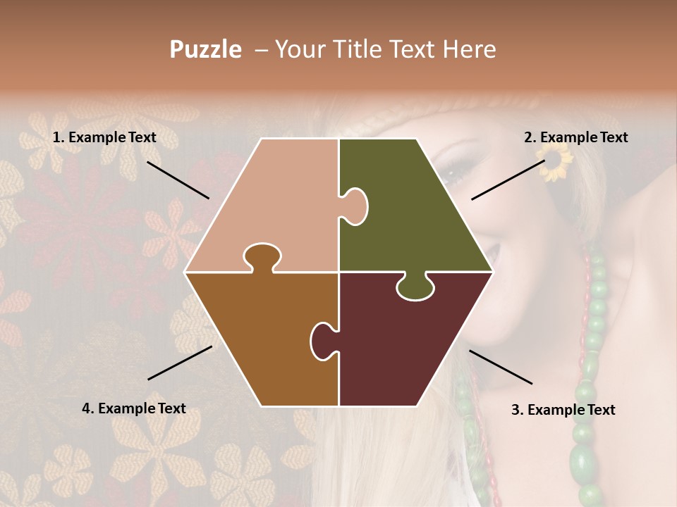 Hippie Woman PowerPoint Template