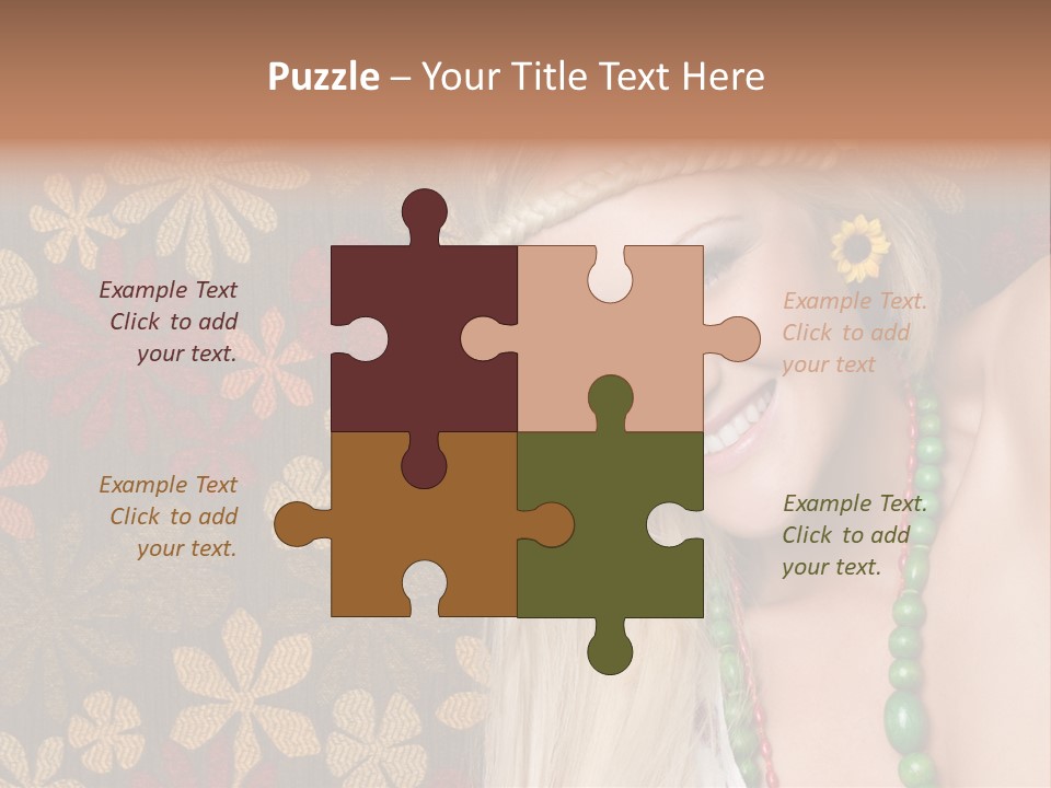 Hippie Woman PowerPoint Template