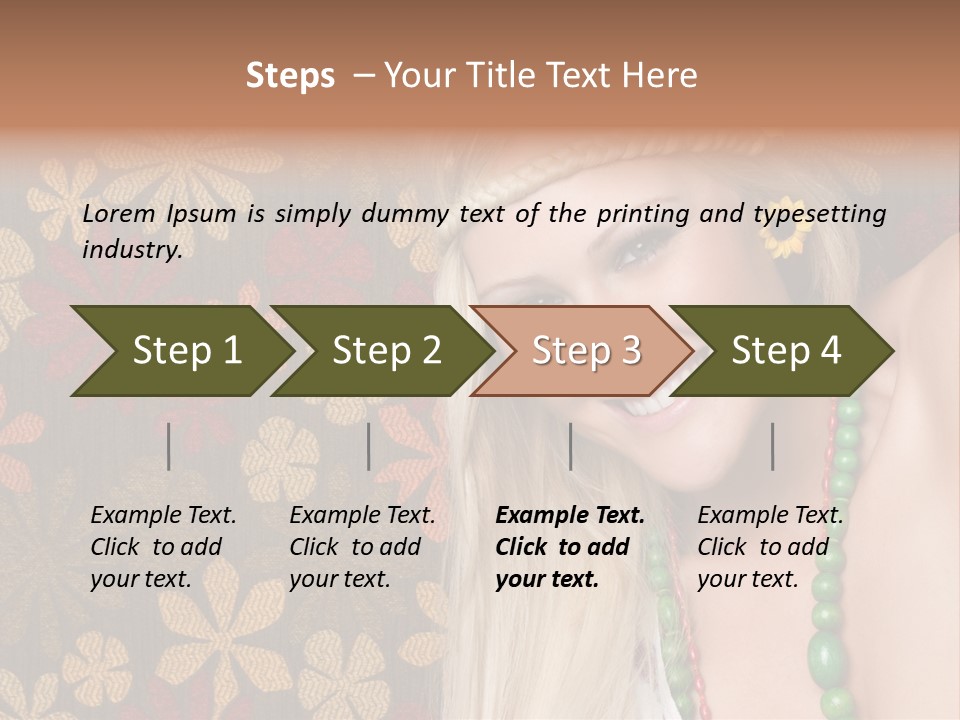 Hippie Woman PowerPoint Template