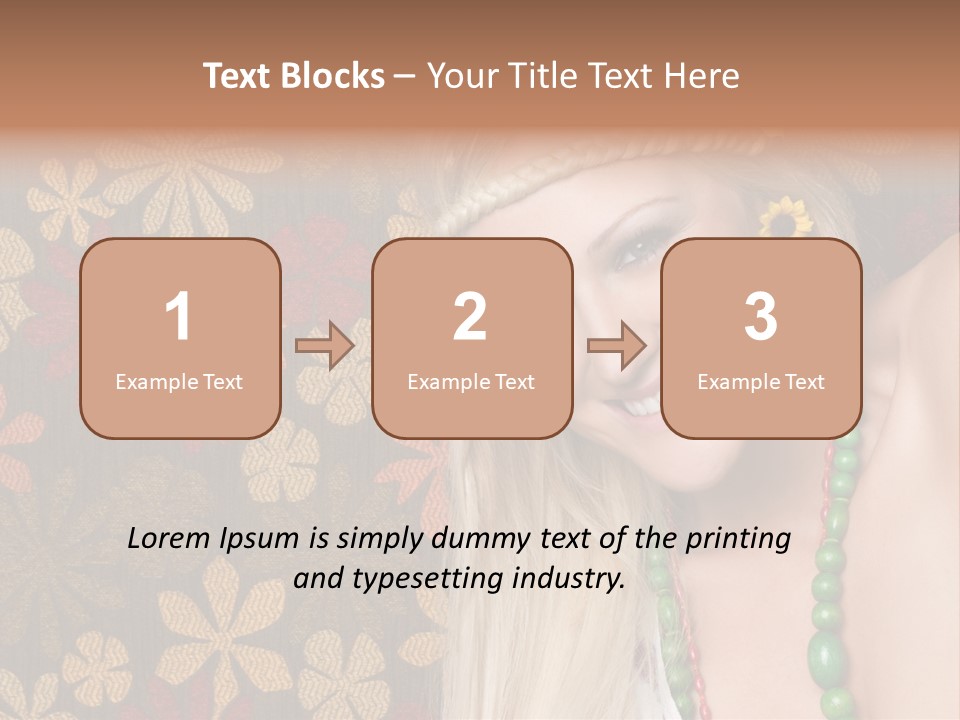 Hippie Woman PowerPoint Template