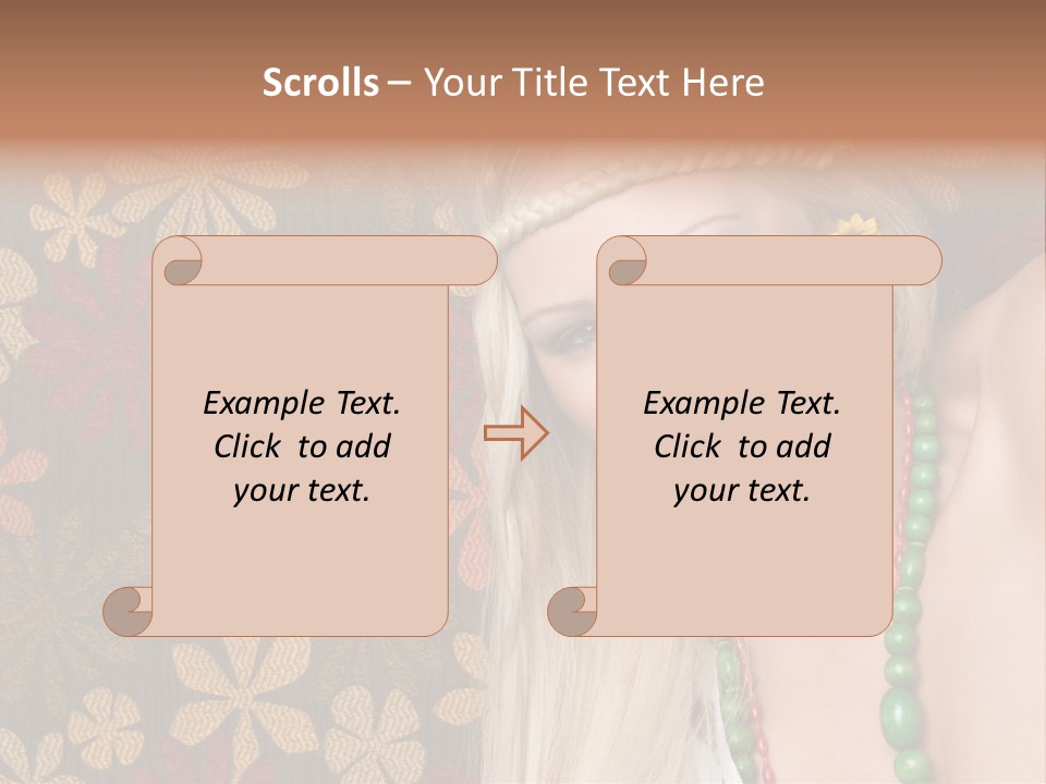 Hippie Woman PowerPoint Template
