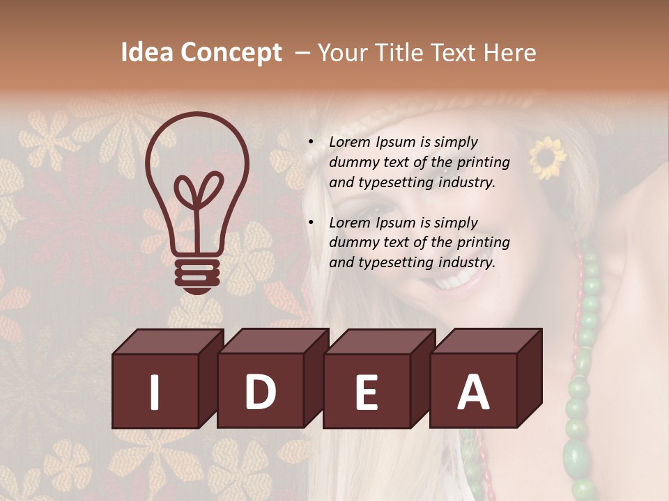 Hippie Woman PowerPoint Template