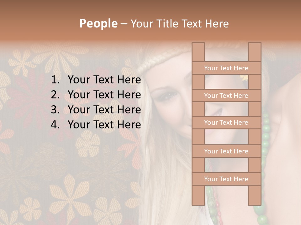 Hippie Woman PowerPoint Template