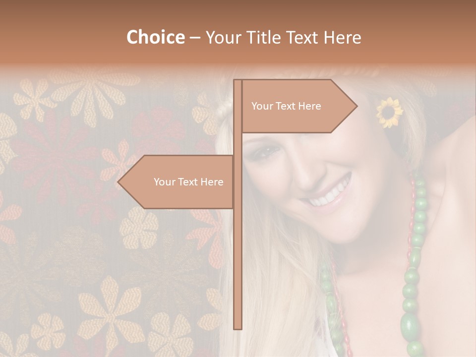 Hippie Woman PowerPoint Template