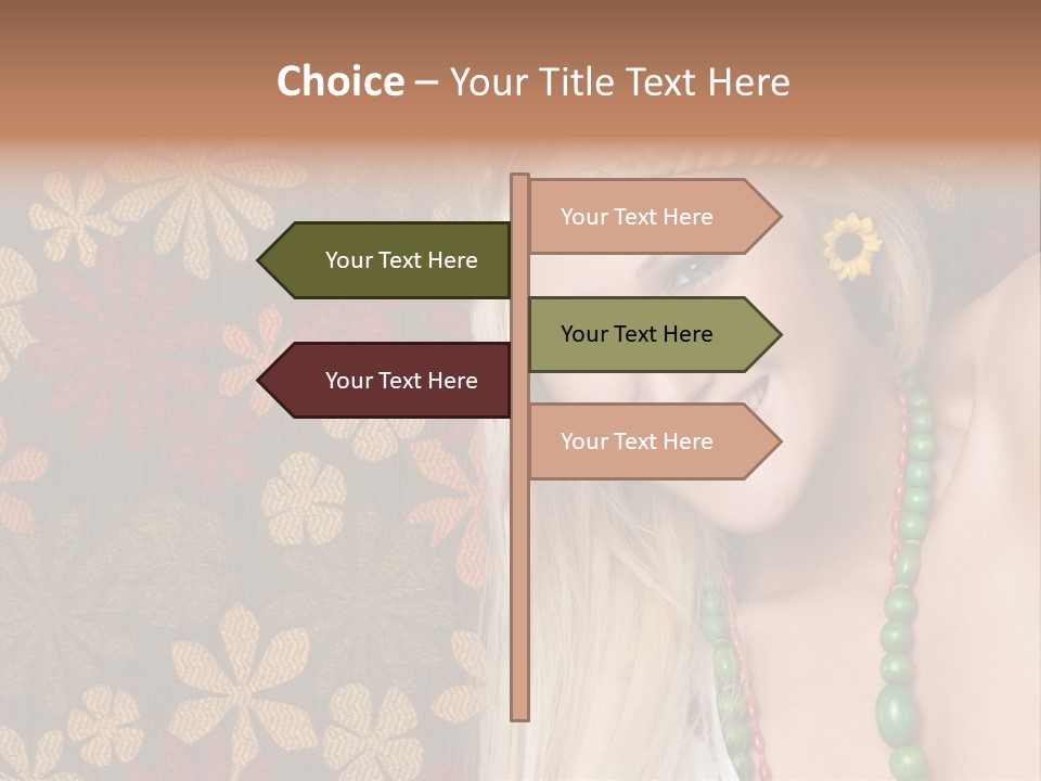 Hippie Woman PowerPoint Template