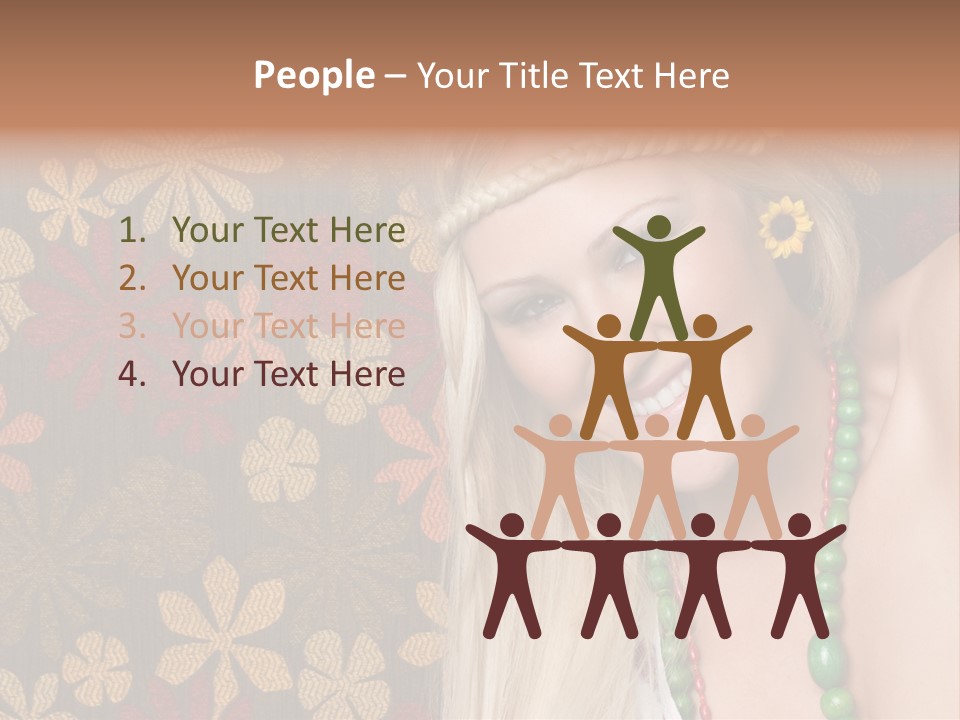 Hippie Woman PowerPoint Template