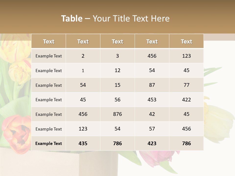 Tulip Flowers PowerPoint Template