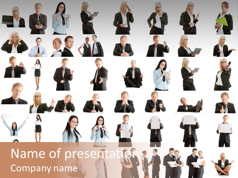 Free Photos Of Business People PowerPoint Template