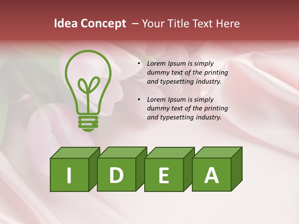 Pink Tulips PowerPoint Template