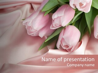 Pink Tulips PowerPoint Template