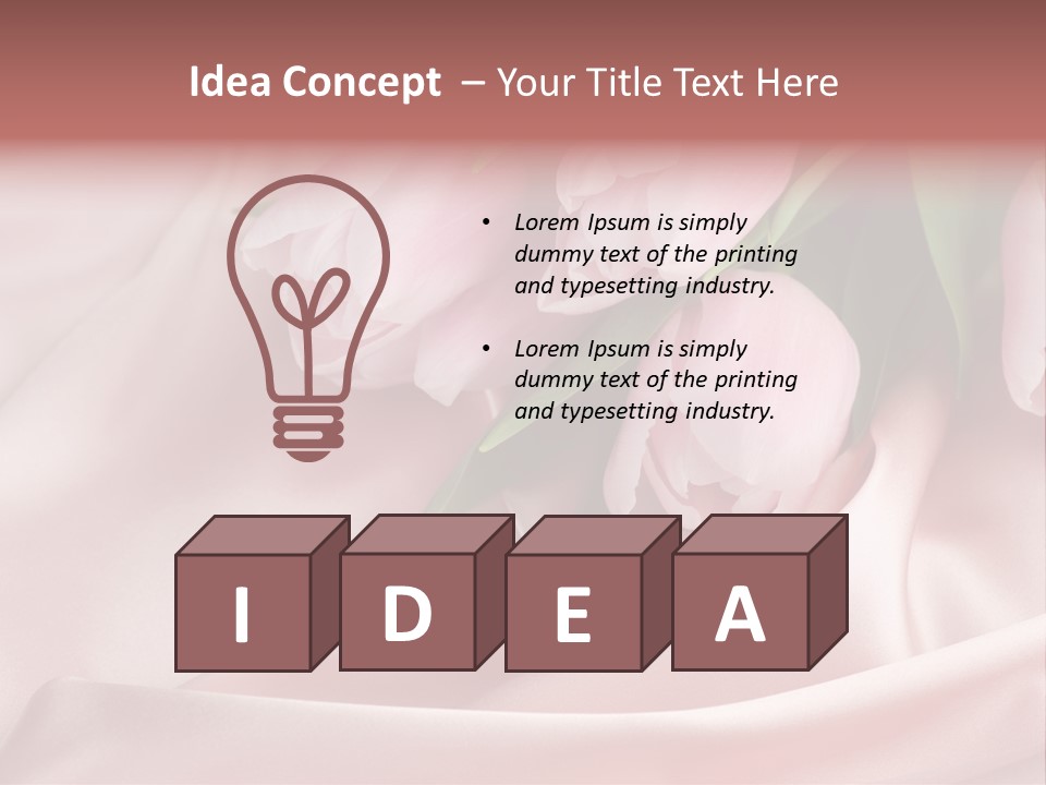 Pink Tulips PowerPoint Template