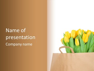 Yellow Tulips PowerPoint Template