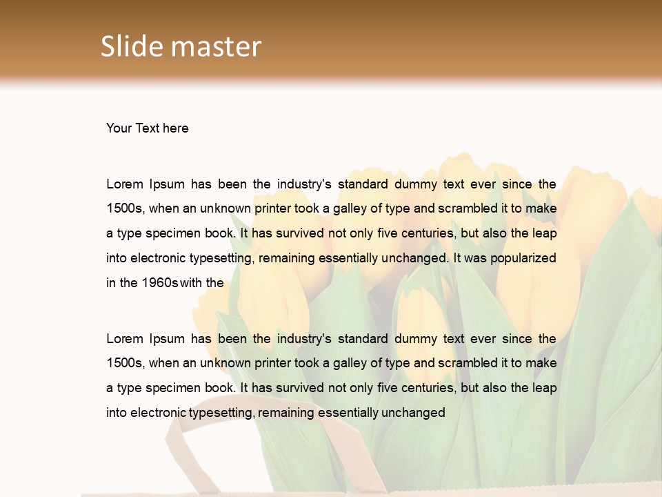 Yellow Tulips PowerPoint Template