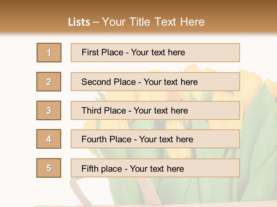 Yellow Tulips PowerPoint Template