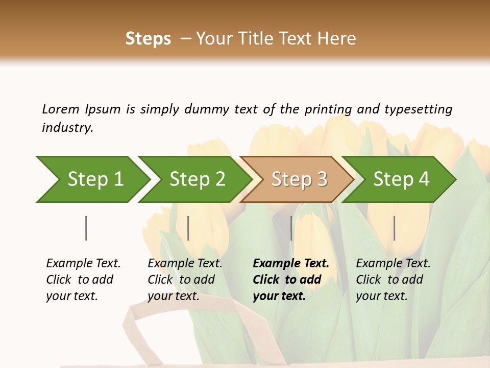 Yellow Tulips PowerPoint Template