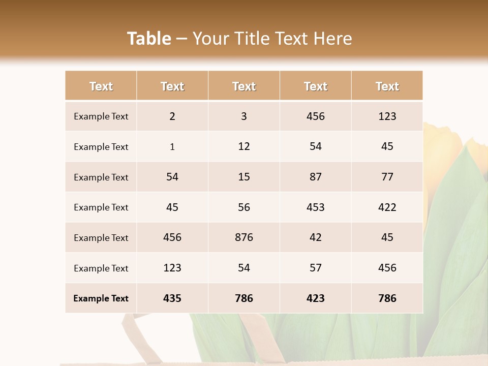 Yellow Tulips PowerPoint Template