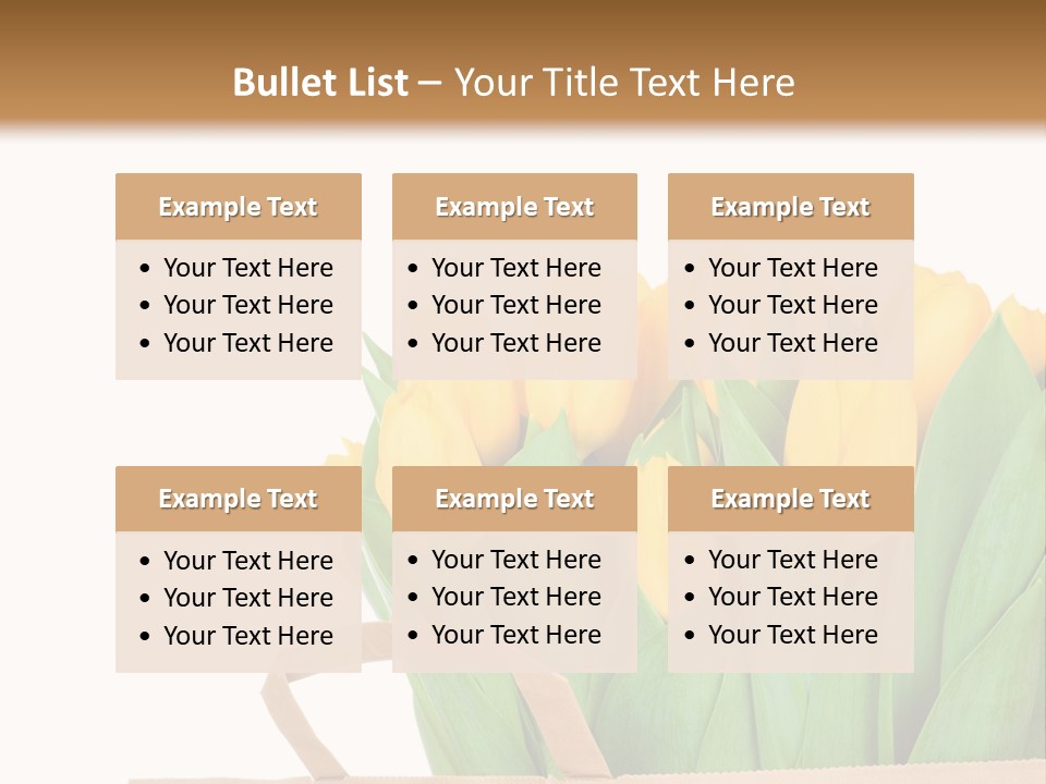 Yellow Tulips PowerPoint Template