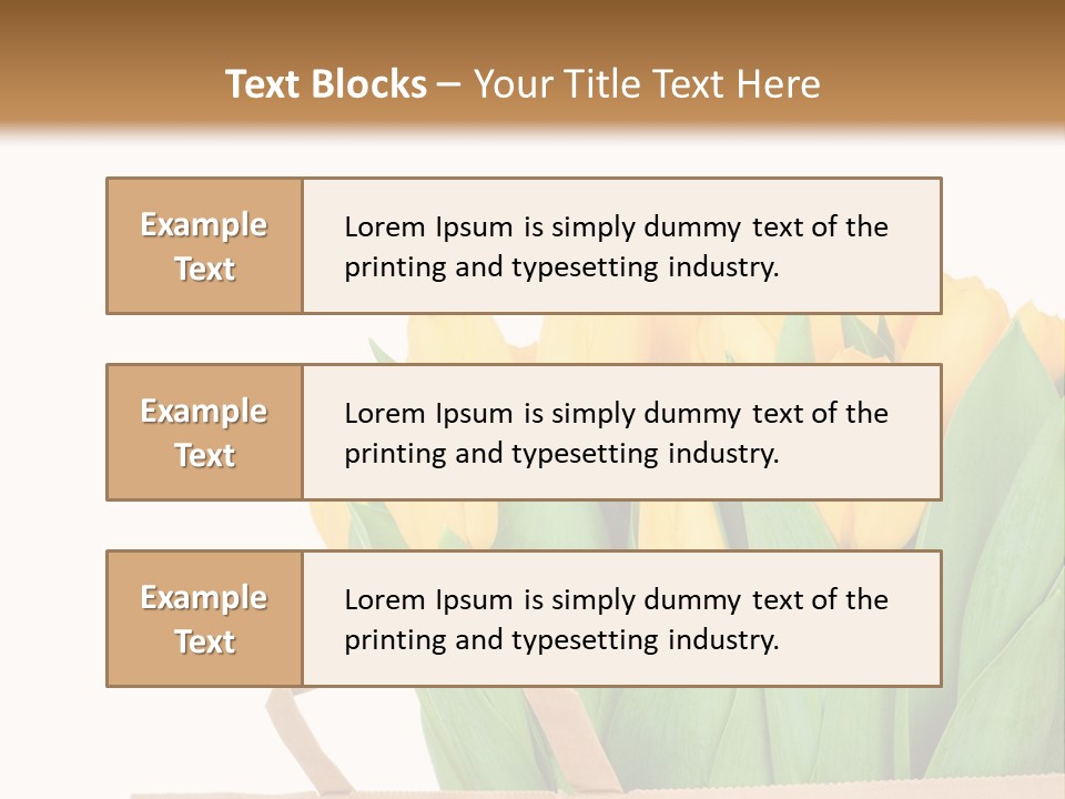 Yellow Tulips PowerPoint Template