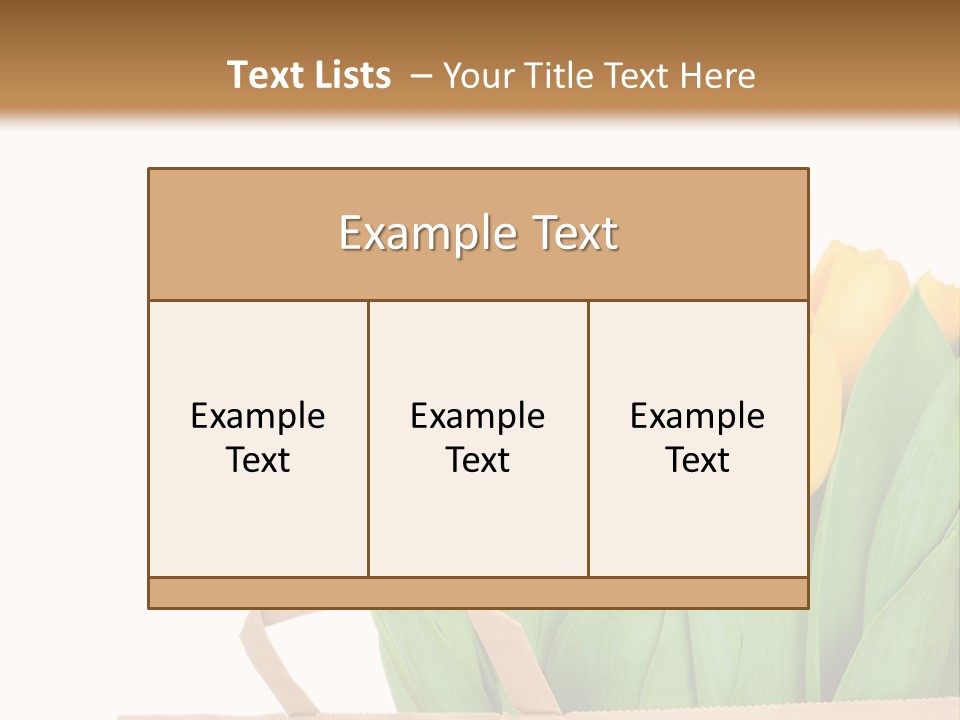 Yellow Tulips PowerPoint Template