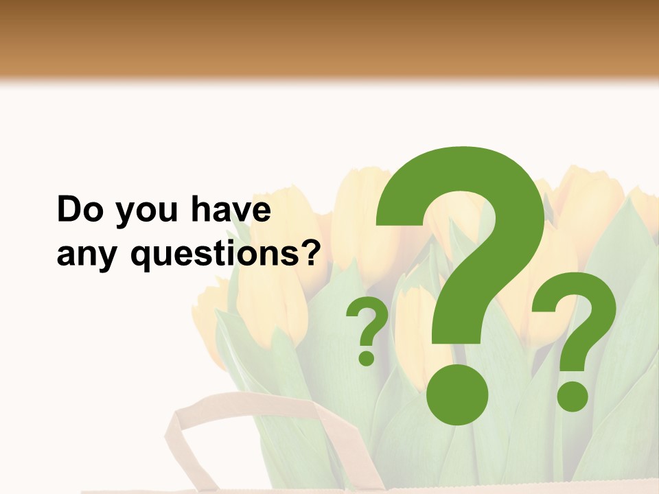 Yellow Tulips PowerPoint Template