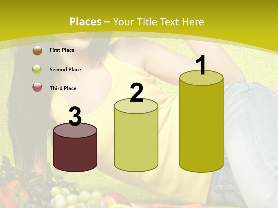 Girl Family Fruit PowerPoint Template