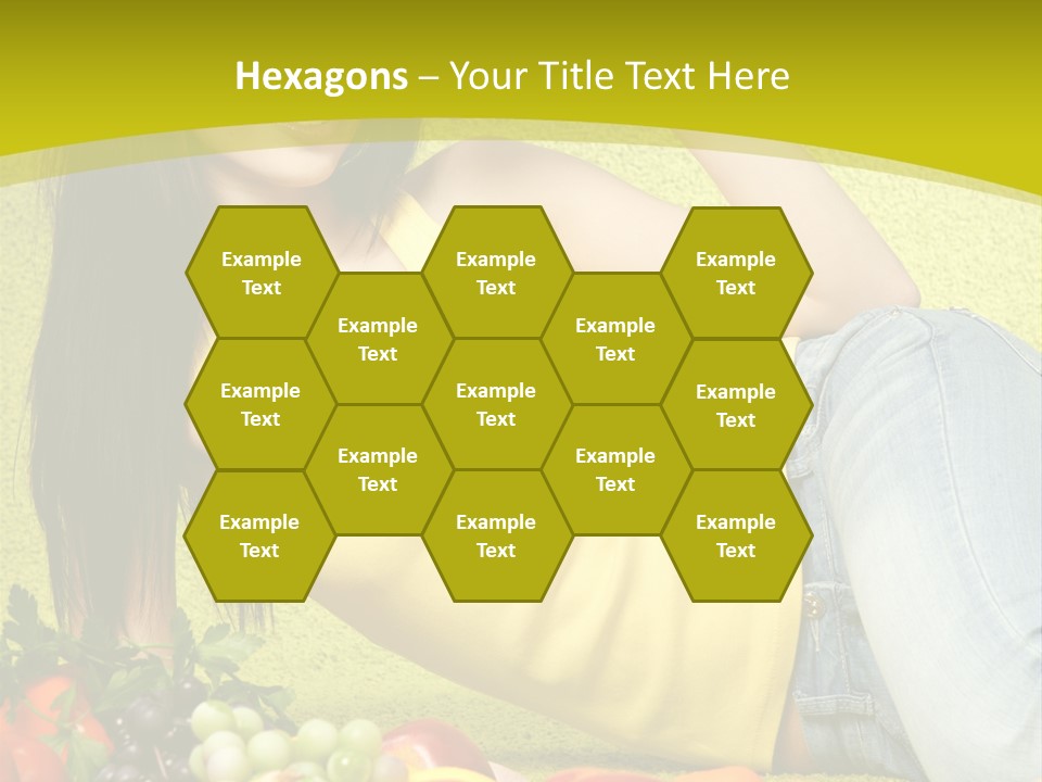 Girl Family Fruit PowerPoint Template