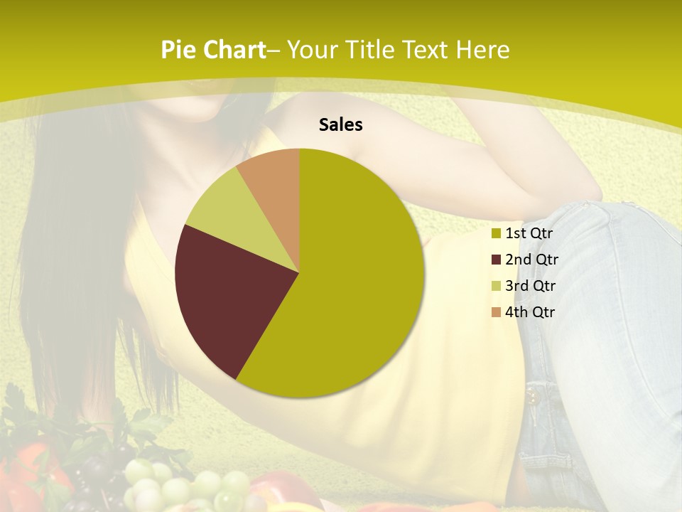 Girl Family Fruit PowerPoint Template