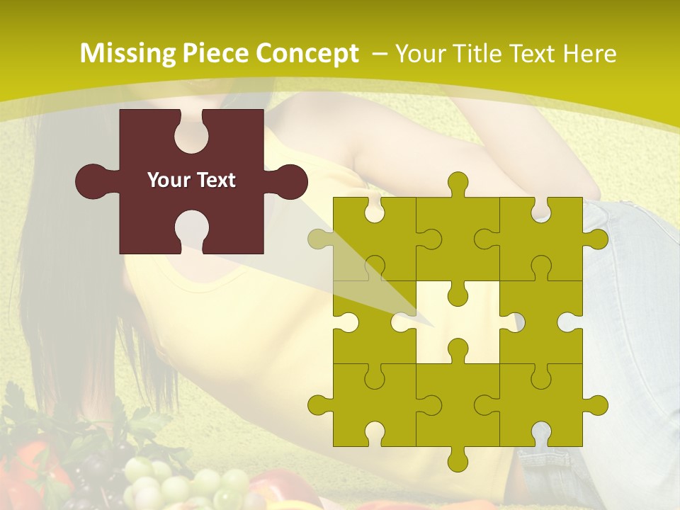 Girl Family Fruit PowerPoint Template