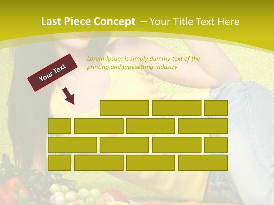 Girl Family Fruit PowerPoint Template