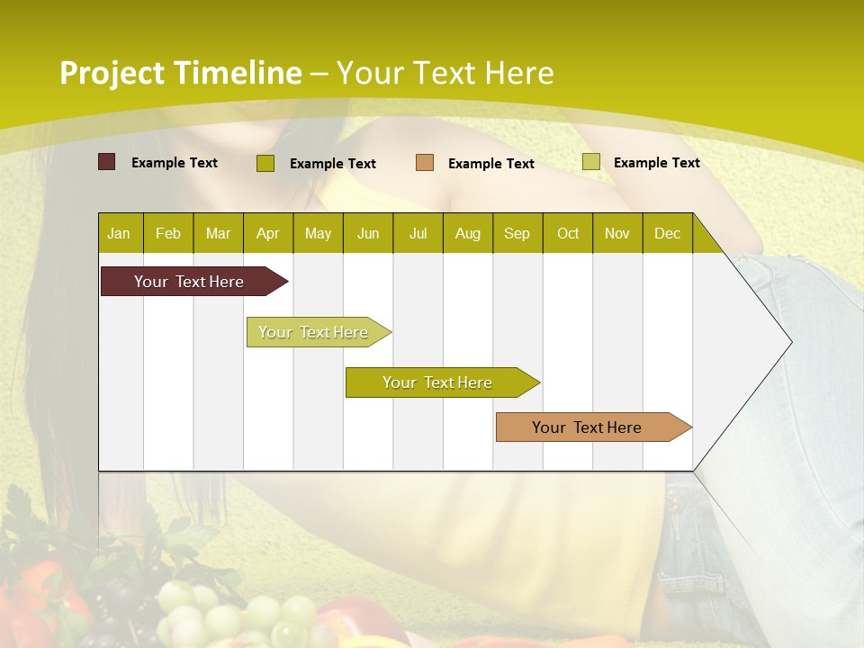 Girl Family Fruit PowerPoint Template