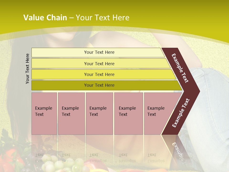 Girl Family Fruit PowerPoint Template