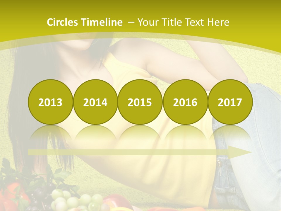 Girl Family Fruit PowerPoint Template