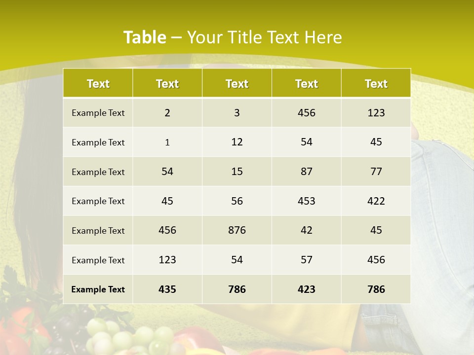 Girl Family Fruit PowerPoint Template