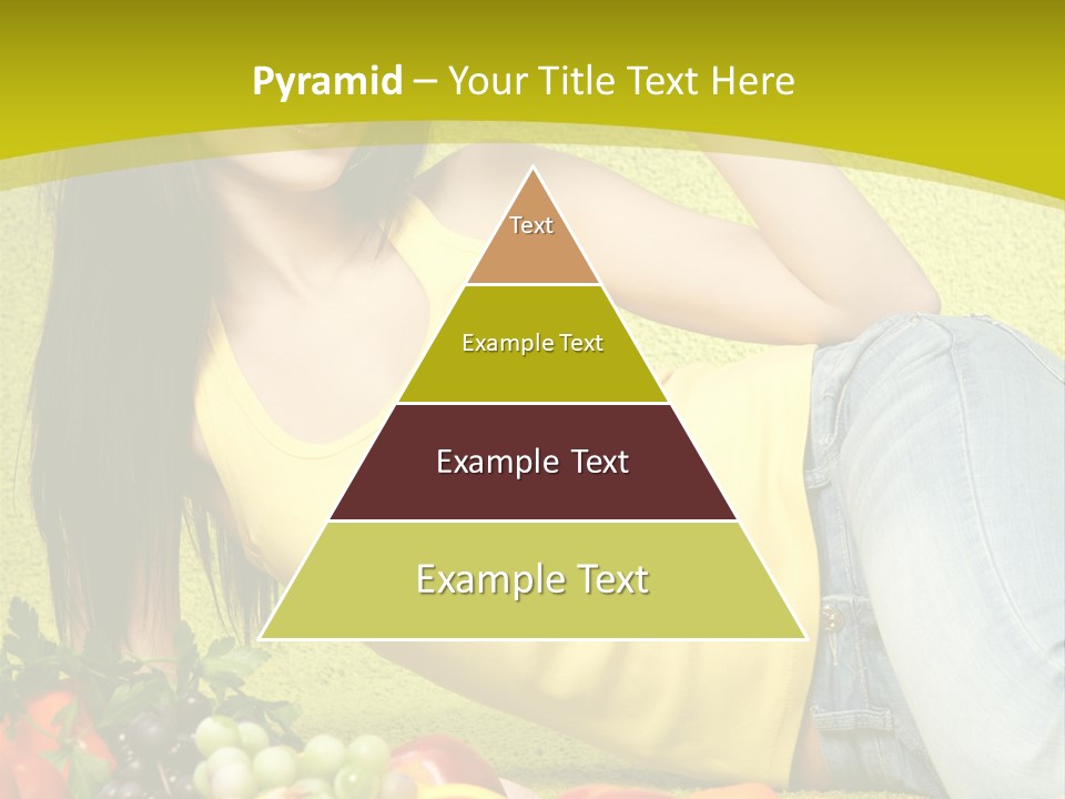 Girl Family Fruit PowerPoint Template