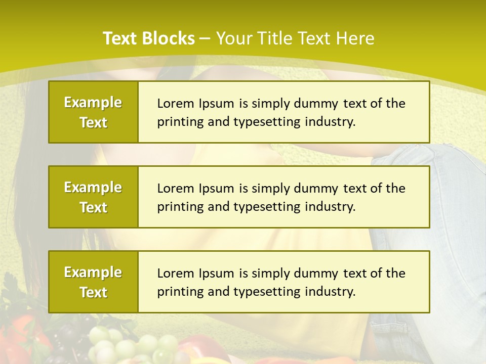 Girl Family Fruit PowerPoint Template