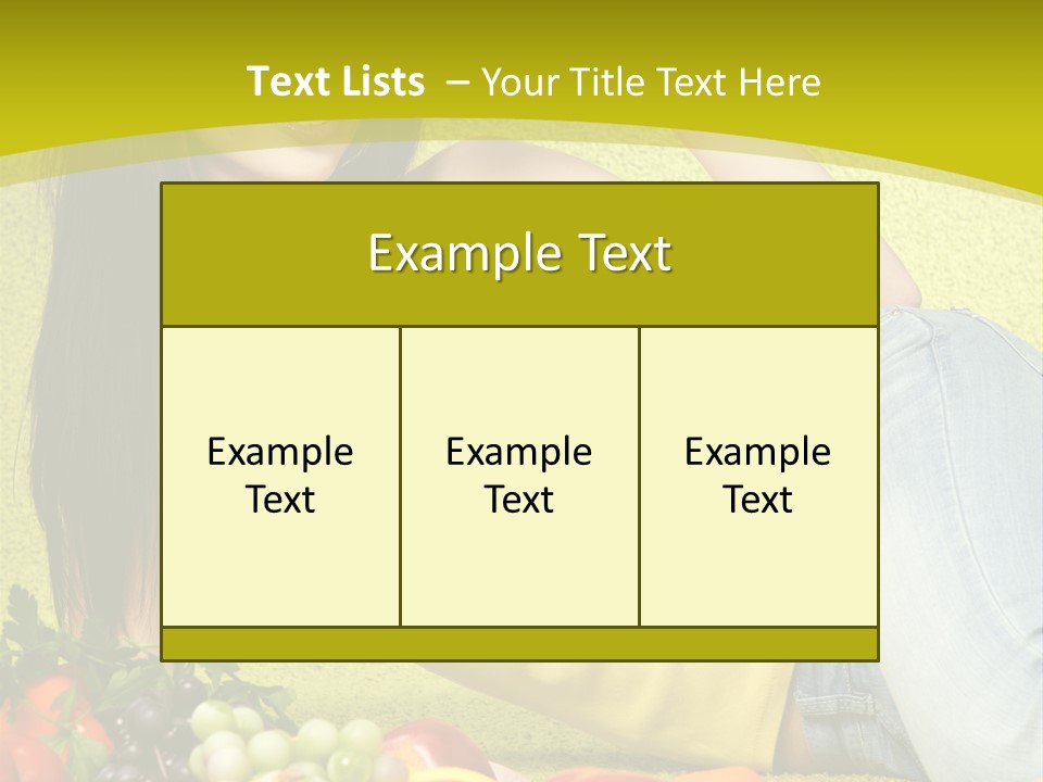 Girl Family Fruit PowerPoint Template