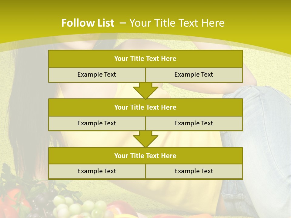 Girl Family Fruit PowerPoint Template